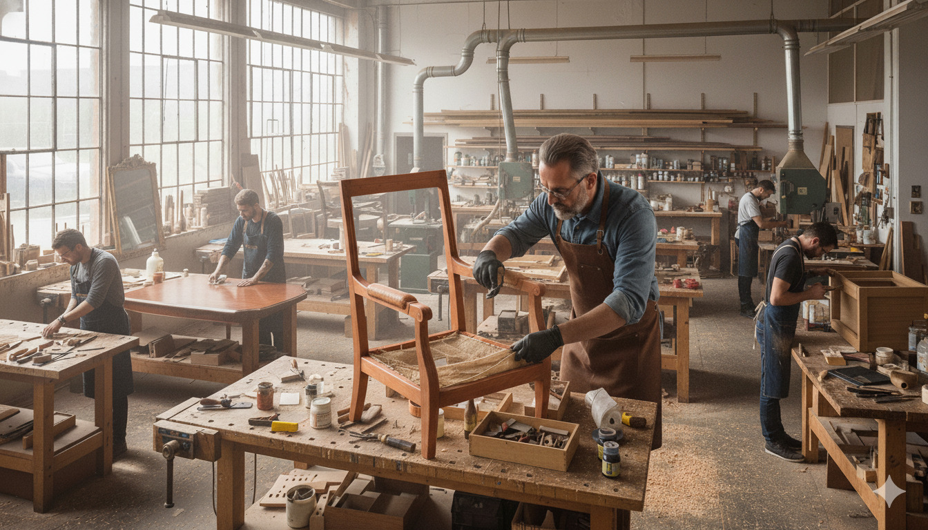 Quality inspection of restored furniture